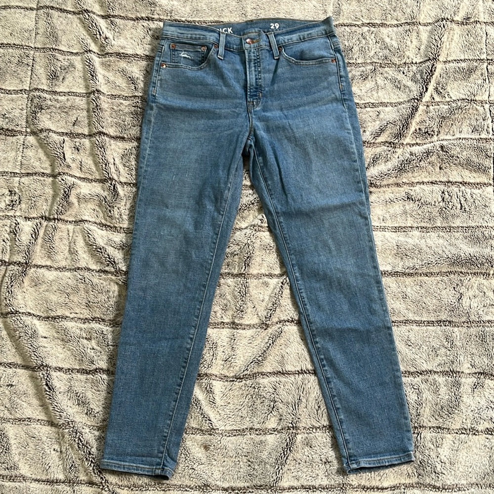 J Crew Toothpick Light Denim Ankle Jeans